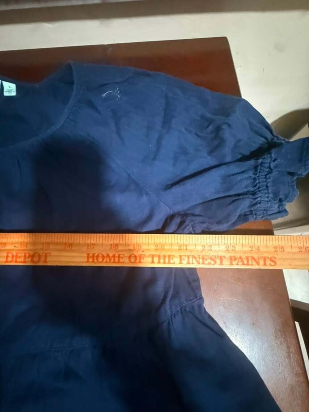 Susina Navy Blue Short Sleeve Button-Front Dress Size Large - Picture 4 of 8